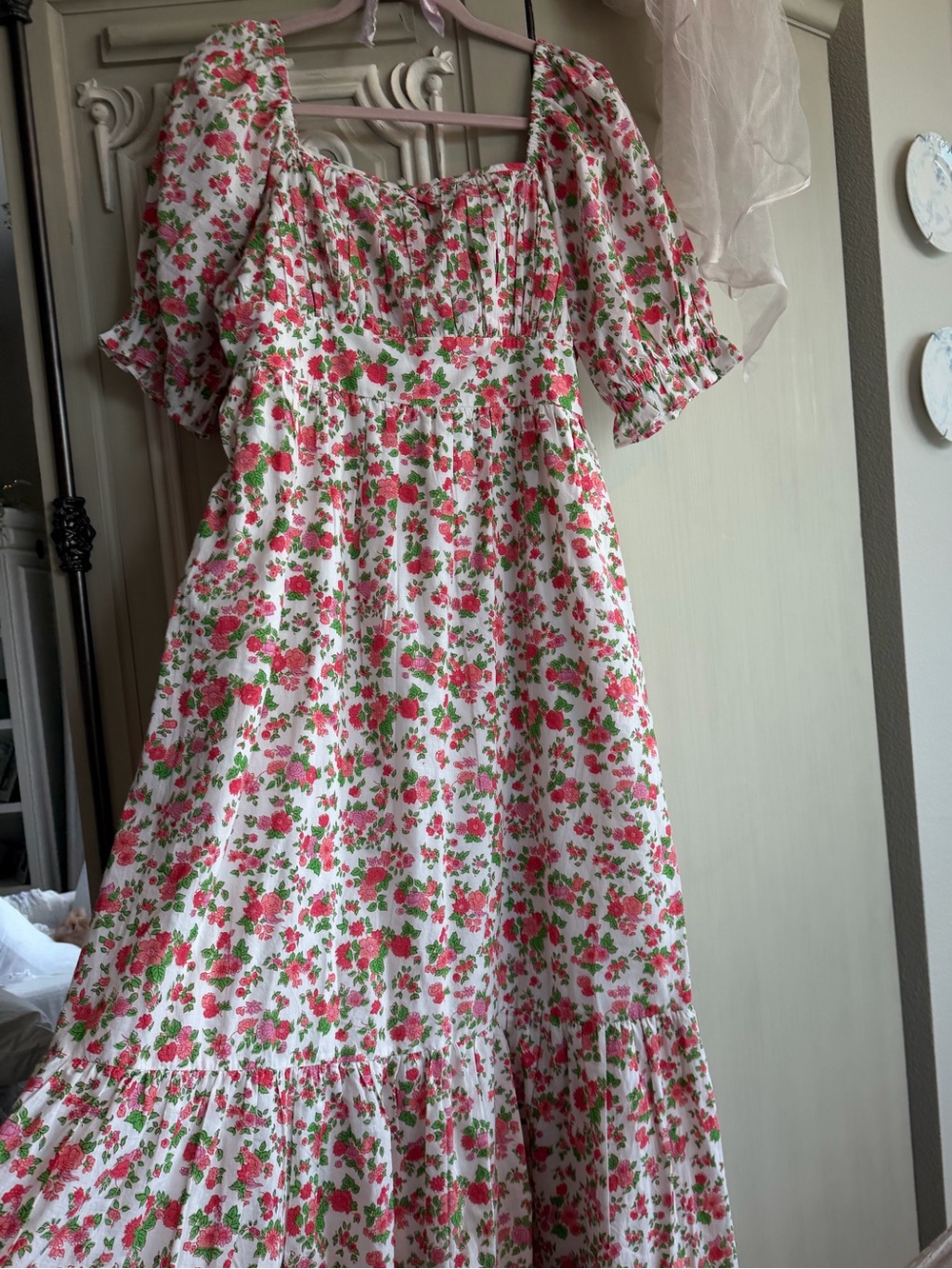 Pink City Prints🌺🍃 for Anthropologie, Dress, Pink Floral, Size L, NWT, Sold Out